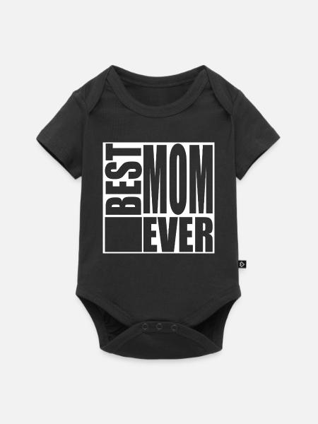 Best Mom Beste Mutter - Baby Premium Kurzarmbody - Schwarz