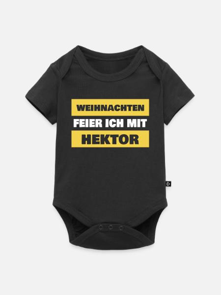 Geschenk für Hektor - Baby Premium Kurzarmbody - Schwarz