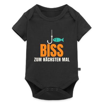Biss zum nächsten Mal – Angler Spruch - Baby Premium Kurzarmbody - Schwarz - Vorne