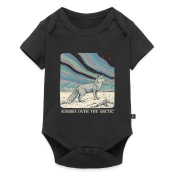 Aurora Polaris Dance Of Northern Lights - Baby Premium Kurzarmbody - Schwarz - Vorne