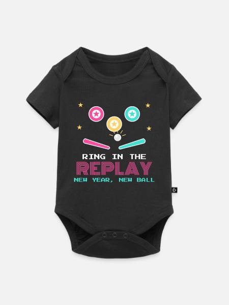 Ring In the Replay Neujahr Flipperhalle - Baby Premium Kurzarmbody - Schwarz