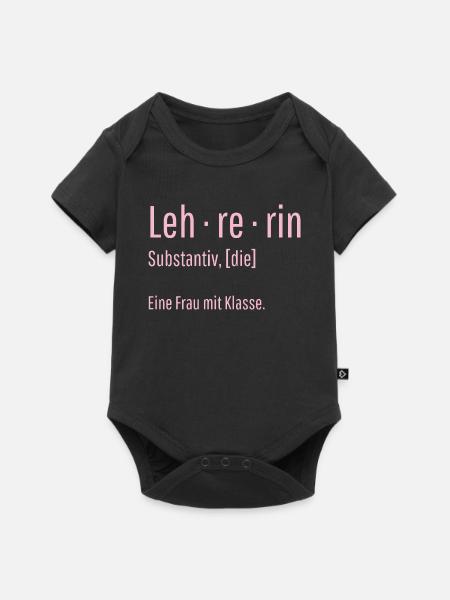Lehrerin Substantiv Definition Schule Geschenk - Baby Premium Kurzarmbody - Schwarz