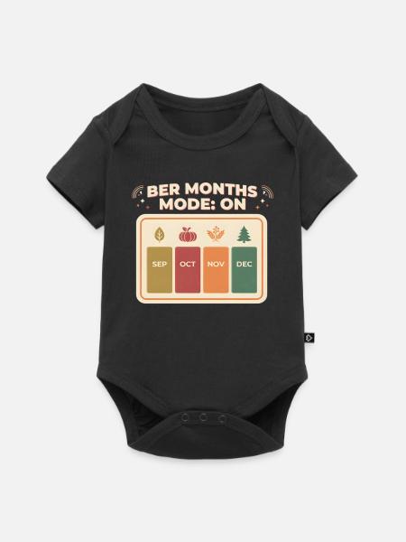 Ber Months Mode On Herbstzeit - Baby Premium Kurzarmbody - Schwarz