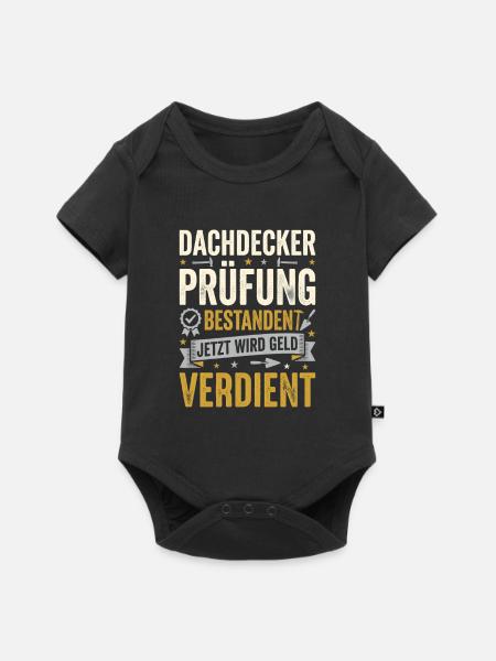 Dachdecker Prüfung Bestanden Geselle Abschluss - Baby Premium Kurzarmbody - Schwarz