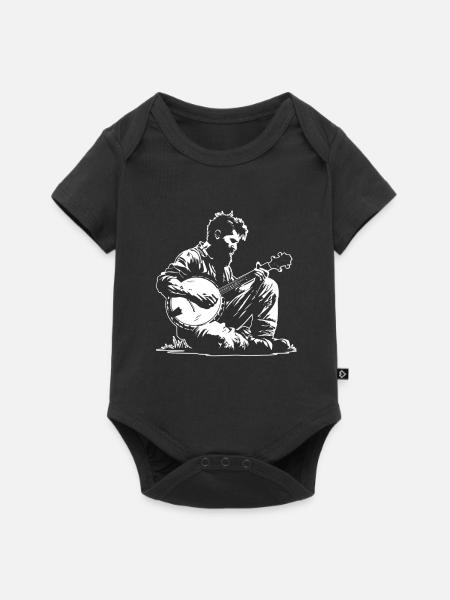 Banjospieler - Baby Premium Kurzarmbody - Schwarz