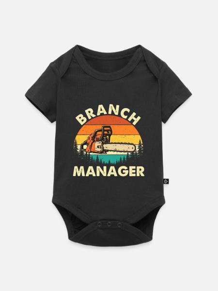 Filialleiter – Baumpfleger, Baumarzt, Kettensäge, - Baby Premium Kurzarmbody - Schwarz