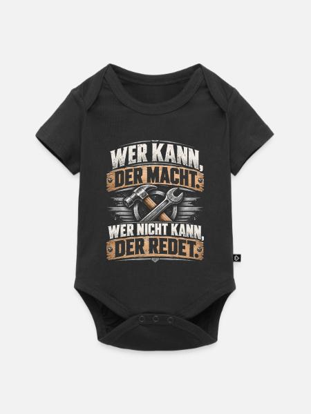 Wer Kann, Der Macht – Werkzeug Kraft - Baby Premium Kurzarmbody - Schwarz