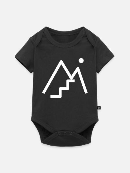 Treppengipfelberg - Baby Premium Kurzarmbody - Schwarz