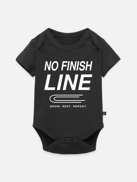No Finish Line Endurance Hymne - Baby Premium Kurzarmbody - Schwarz