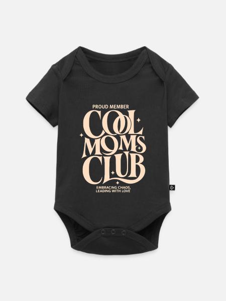 Cool Moms Club - Baby Premium Kurzarmbody - Schwarz