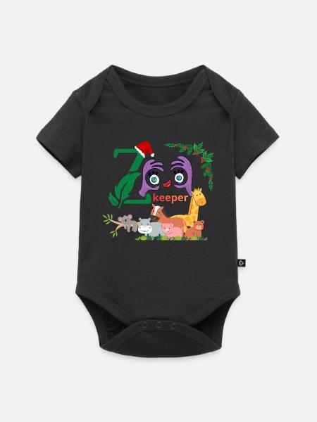 lustiger Tierpfleger - Baby Premium Kurzarmbody - Schwarz