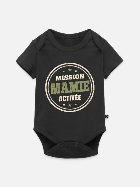Oma-Mission aktiviert | Zukünftige Großmutter - Baby Premium Kurzarmbody - Schwarz
