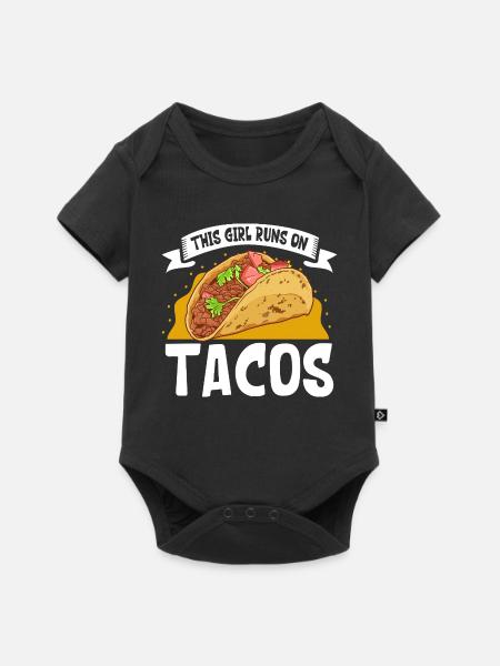 Ladies love Tacos - Baby Premium Kurzarmbody - Schwarz