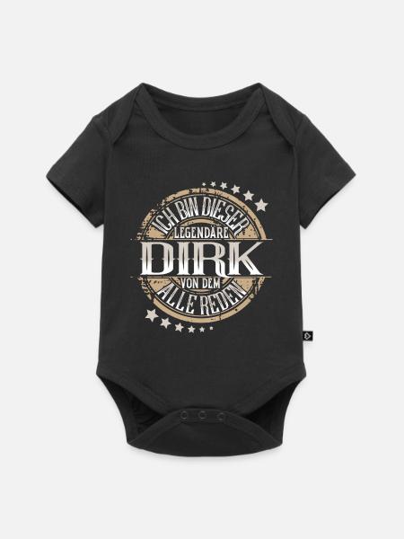 Dirk - Baby Premium Kurzarmbody - Schwarz