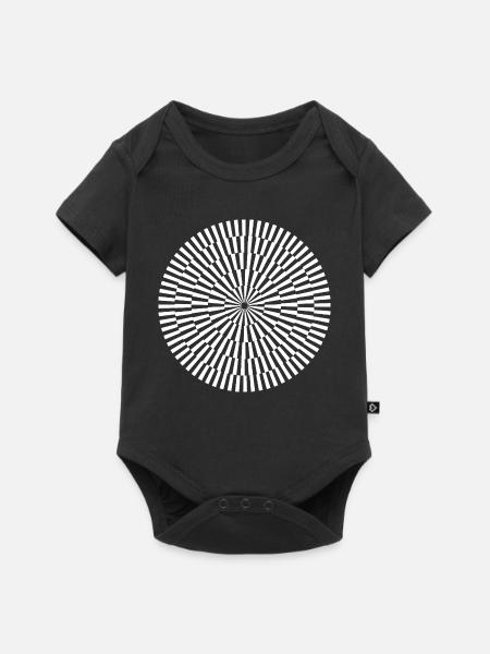 Radialer Prisma-Burst - Baby Premium Kurzarmbody - Schwarz