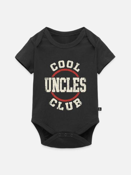 CoolUnclesClub Logo - Baby Premium Kurzarmbody - Schwarz