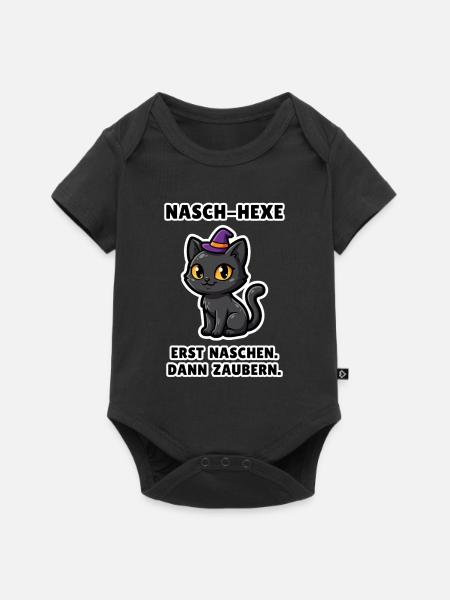 Nasch-Hexe – Lustige Halloween Hexengruppe - Baby Premium Kurzarmbody - Schwarz
