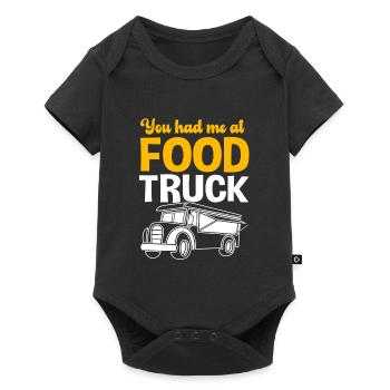 Imbiss Food Truck - Baby Premium Kurzarmbody - Schwarz - Vorne