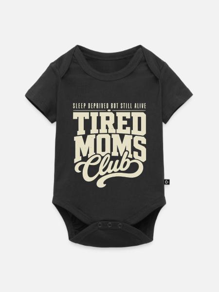 Tired Moms Club - Baby Premium Kurzarmbody - Schwarz