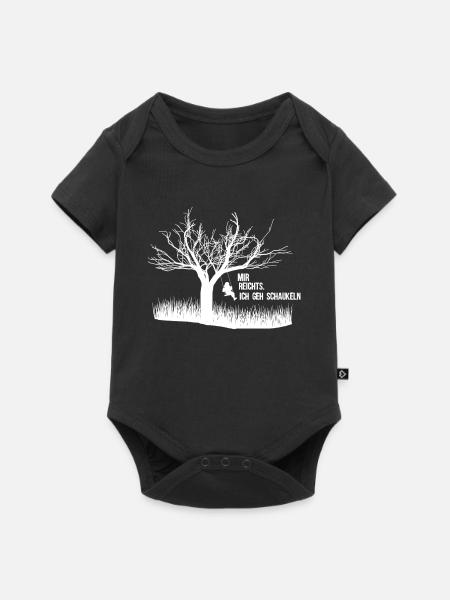 Mir reichts ich geh Schaukeln - Baby Premium Kurzarmbody - Schwarz
