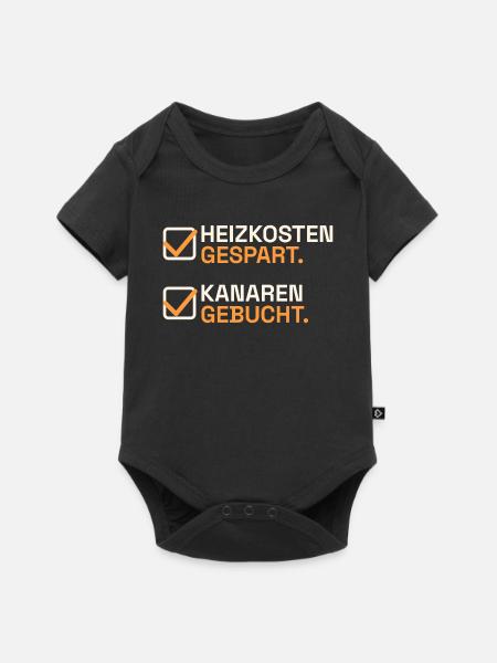 Heizkosten gespart - Baby Premium Kurzarmbody - Schwarz