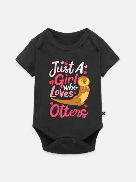 Otter Spruch - Baby Premium Kurzarmbody - Schwarz