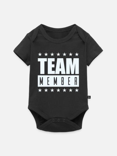 Teammitglied Sternenlogo - Baby Premium Kurzarmbody - Schwarz