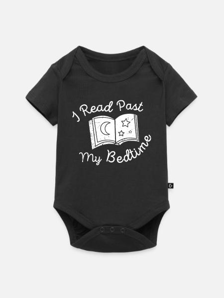 I read past my bedtimer - Baby Premium Kurzarmbody - Schwarz