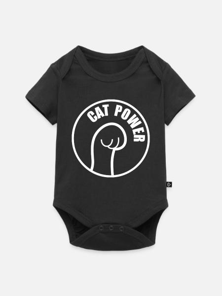 Katzenkraft - Baby Premium Kurzarmbody - Schwarz