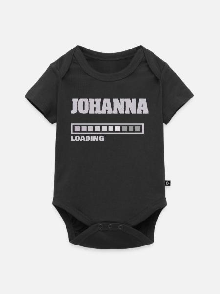 Geburt Johanna - Baby Premium Kurzarmbody - Schwarz