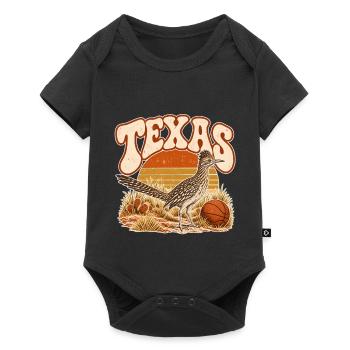 Texas Retro Sunset Bird Basketball - Baby Premium Kurzarmbody - Schwarz - Vorne