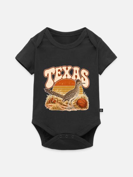 Texas Retro Sunset Bird Basketball - Baby Premium Kurzarmbody - Schwarz