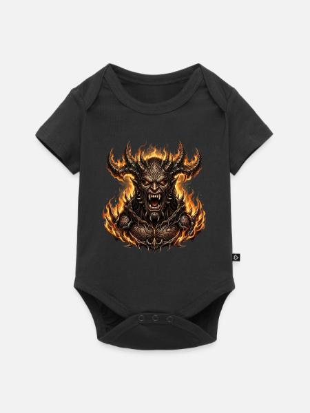 Dämon Teufel Höllenfürst - Baby Premium Kurzarmbody - Schwarz