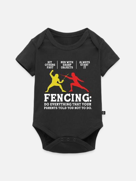 Fechten - Baby Premium Kurzarmbody - Schwarz