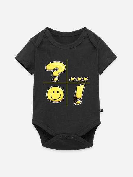 Interpunktion - Baby Premium Kurzarmbody - Schwarz