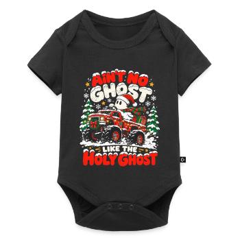 Holy Ghost Truck Christmas Design - Baby Premium Kurzarmbody - Schwarz - Vorne