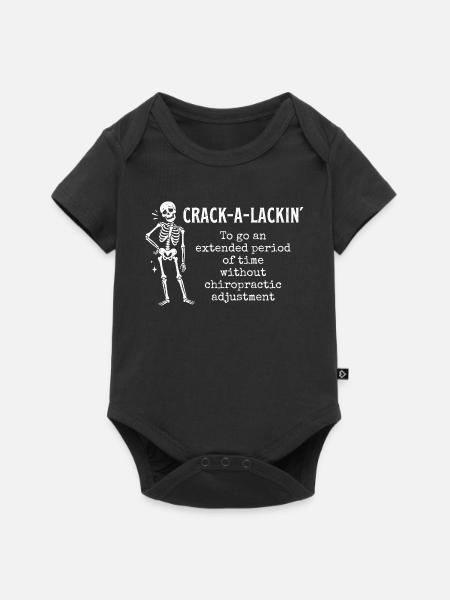 Crack-a-lackin' Definition – Chiropraktiker-Student - Baby Premium Kurzarmbody - Schwarz