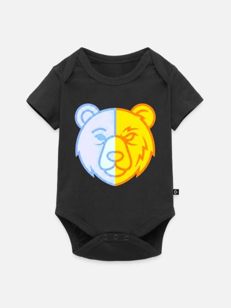 BipolBear - Baby Premium Kurzarmbody - Schwarz