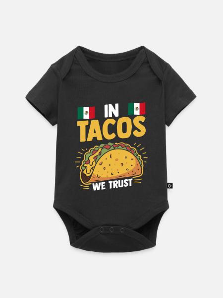 Mexican Mexico Tacos - Baby Premium Kurzarmbody - Schwarz