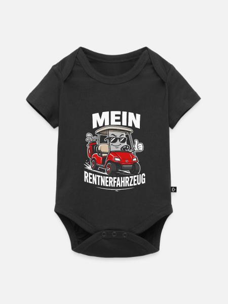 Mein Rentnerfahrzeug Golf Caddy - Baby Premium Kurzarmbody - Schwarz