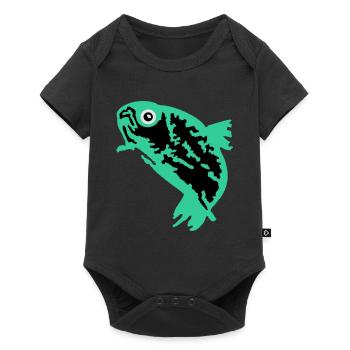 Forelle / Trout (3c) - Baby Premium Kurzarmbody - Schwarz - Vorne