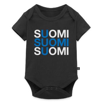 FINLANDE Suomi Drapeau finlandais - Body à manches courtes Premium Bébé - noir - Devant