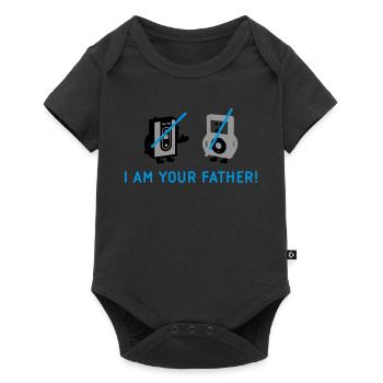 darth vader vs pod - Body à manches courtes Premium Bébé - noir - Devant