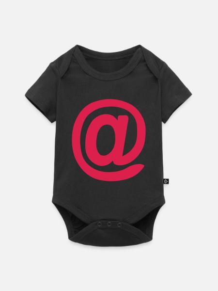 Am Schild / @ - Baby Premium Kurzarmbody - Schwarz