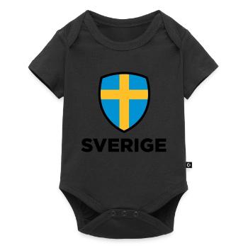 National flag of Sweden - Baby Premium short-sleeve bodysuit - black - Front