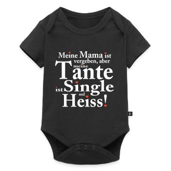 Meine Tante Ist Heiss Neffe Nichte - Baby Premium Kurzarmbody - Schwarz - Vorne