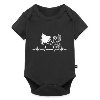 Hahnenkampf Herzschlag - Geschenk hobby kampfhahn - Baby Premium Kurzarmbody - Schwarz - Vorne