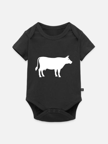 kuh - Baby Premium Kurzarmbody - Schwarz