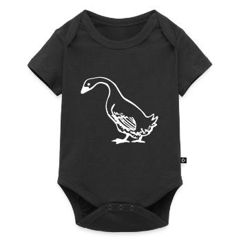 gans - Baby Premium Kurzarmbody - Schwarz - Vorne