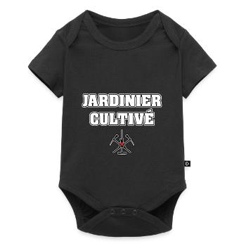 JARDINIER CULTIVÉ - JEUX DE MOTS - FRANCOIS VILLE - Body à manches courtes Premium Bébé - noir - Devant